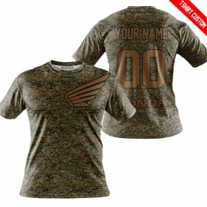 Custom name BraapGirls LIMITED EDITION PRODUCTS – US MARINE V1 – HONDA RACING – CUSTOM NAME Brands for motocross girls and dirt bike riders - Brands view 1