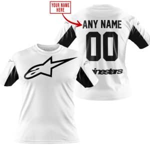 Custom name BraapGirls CUSTOM NAME RACING – LIMITED EDITION – ALPINESTARS – WHITE V2 Alpinestars for motocross girls and dirt bike riders - Alpinestars view 2