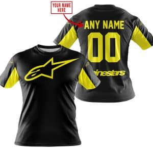 Custom name BraapGirls CUSTOM NAME RACING – LIMITED EDITION – ALPINESTARS – YELOW Alpinestars for motocross girls and dirt bike riders - Alpinestars view 2