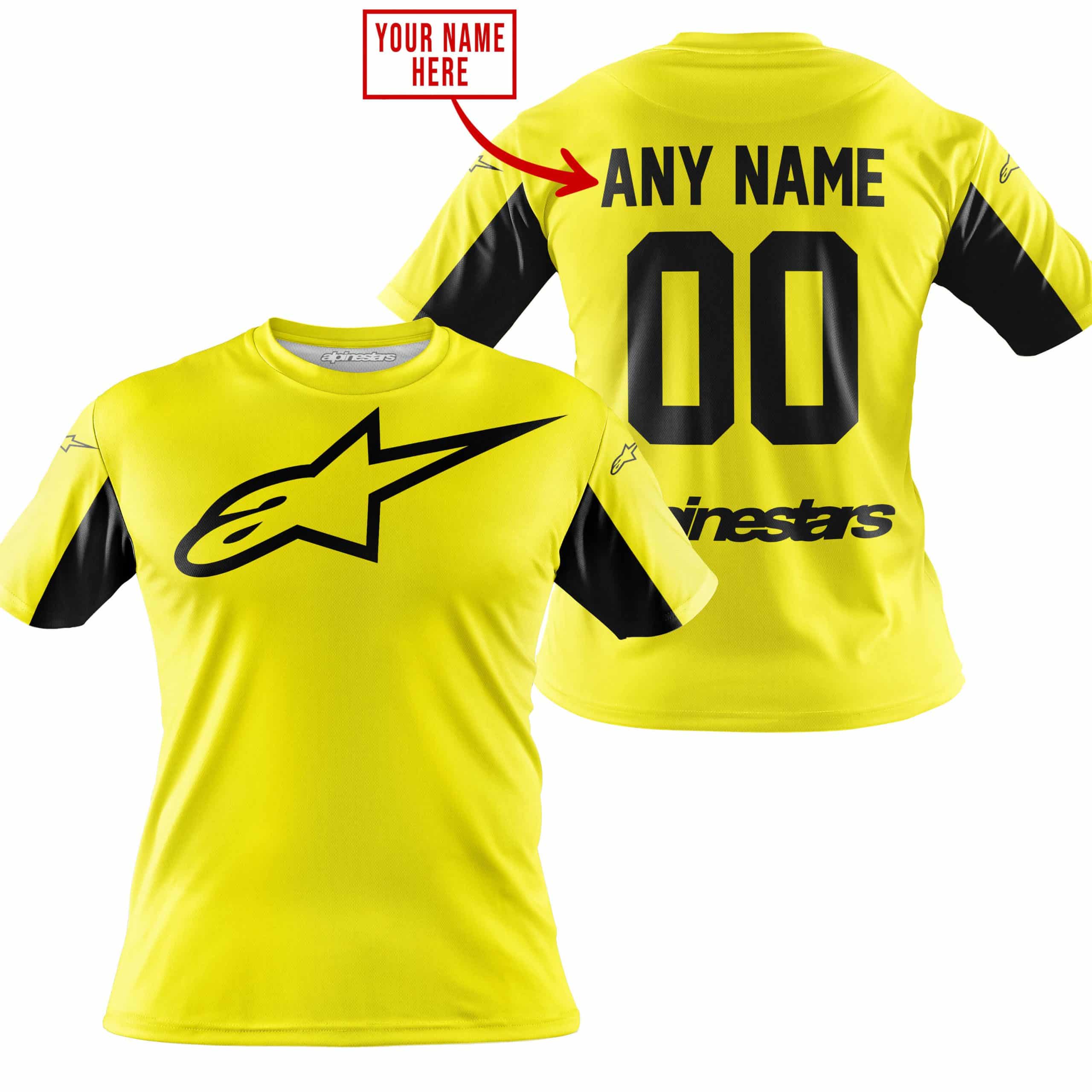 CUSTOM NAME RACING - LIMITED EDITION - ALPINESTARS - YELOW V2 view 4