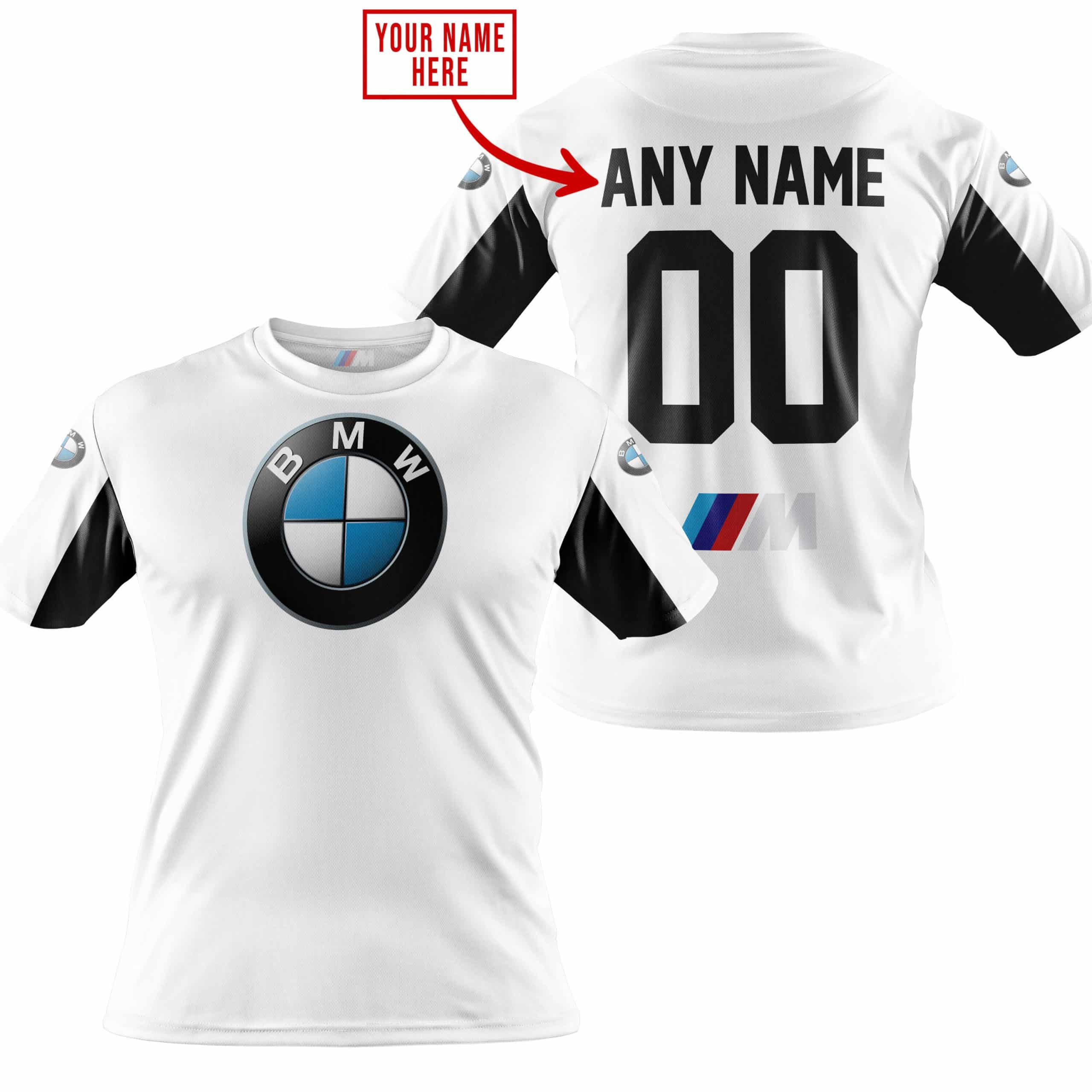 CUSTOM NAME RACING - LIMITED EDITION - BMW - WHITE V2 view 4