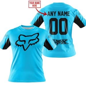 Custom name BraapGirls CUSTOM NAME RACING – LIMITED EDITION – FOX RACING V2 – SKY BLUE Brands for motocross girls and dirt bike riders - Brands view 2