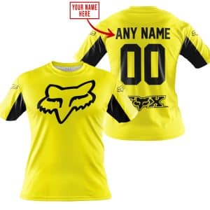 Custom name BraapGirls CUSTOM NAME RACING – LIMITED EDITION – FOX RACING V2 – YELLOW Brands for motocross girls and dirt bike riders - Brands view 2