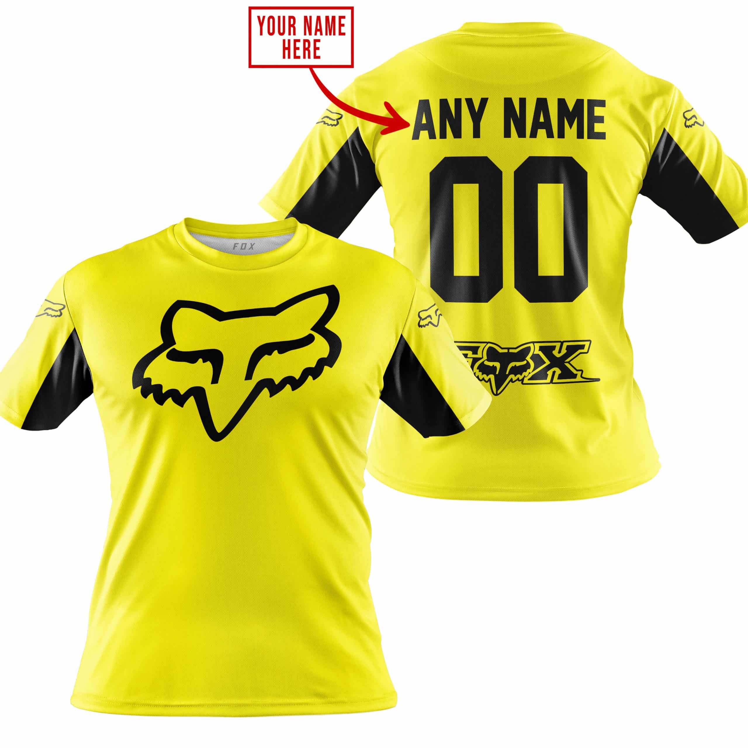 CUSTOM NAME RACING - LIMITED EDITION - FOX RACING V2 - YELLOW view 4