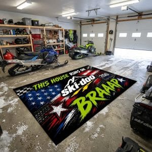 Custom name dirtbike Braap Rug – Ski-Doo Snowmobile Racing USA 250th Anniversary Brands for motocross girls and dirt bike riders - Brands view 2