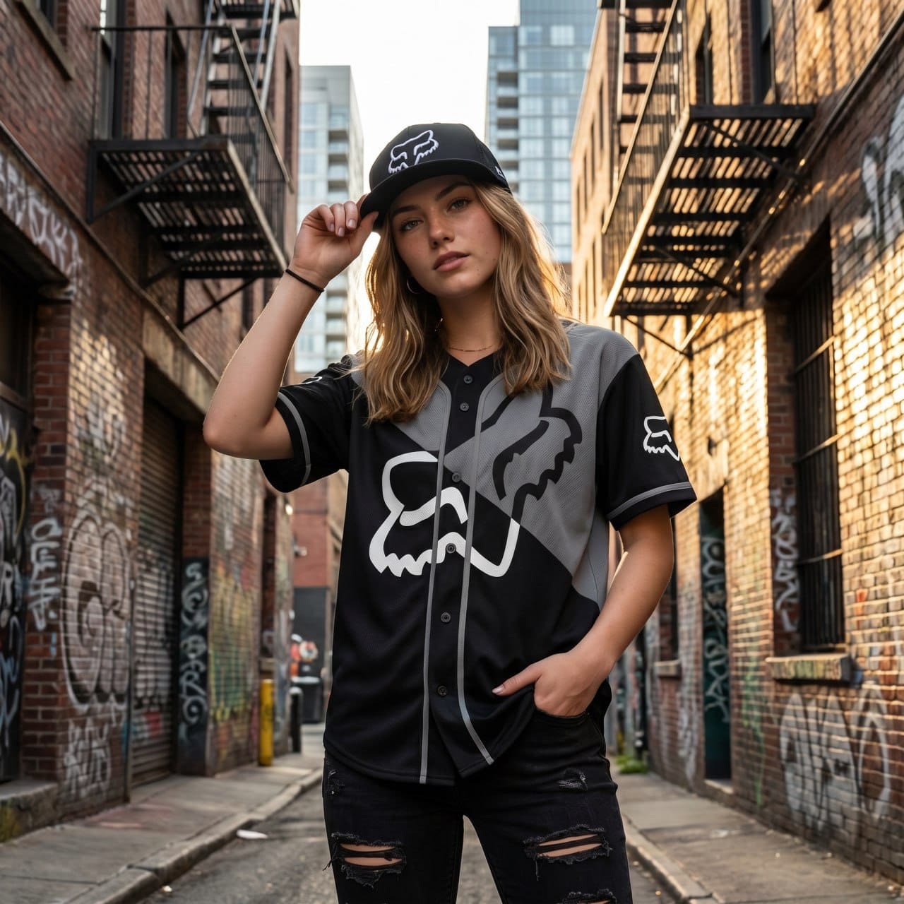 Braapgirls - X4 Supercross Baseball Jersey Hoodie view 3