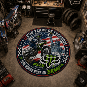 250 Years America Anniversary Round Rug