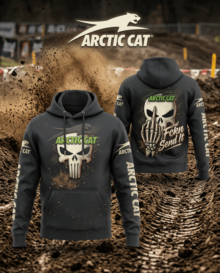 Motocross Hoodie - Fckn Send It - Arctic Cat