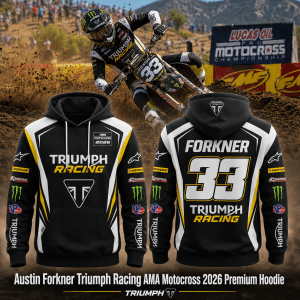 Austin Forkner Triumph Racing AMA Motocross 2026 Premium Hoodie