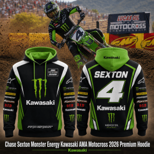 Chase Sexton Monster Energy Kawasaki AMA Motocross 2026 Premium Hoodie