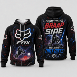 Custom name braapgirls Come to the braap side we have dirt bikes 3D Apparel X17 Fox Racing for motocross girls and dirt bike riders - Fox Racing view 1