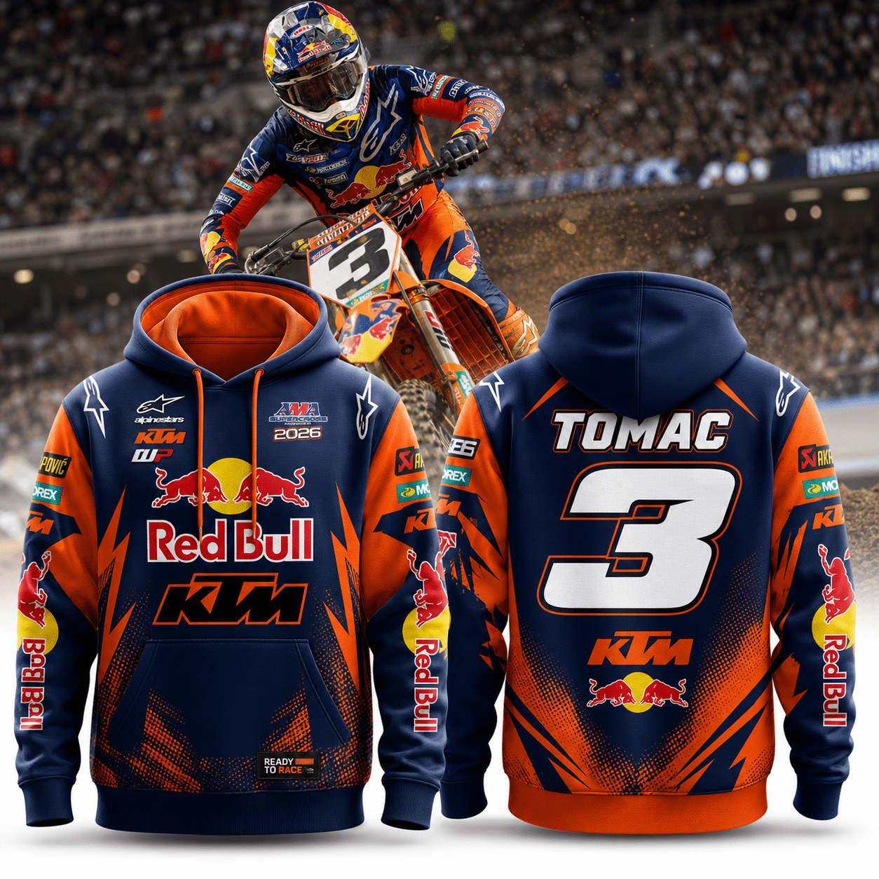 Eli Tomac Red Bull KTM AMA Supercross 2026 Premium Hoodie