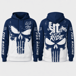 Fuck it , Let’s Ride Motocross Fox Racing Hoodie Blue X33