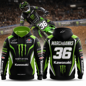 Garrett Marchbanks Monster Energy Kawasaki AMA Supercross 2026 Premium Hoodie