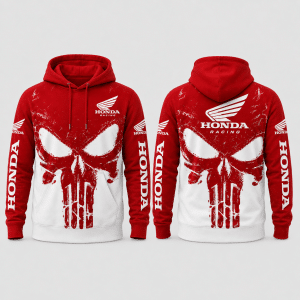 Honda Racing Punisher Skull Hoodie X35