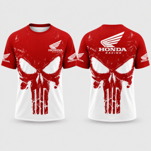 Custom name braapgirls Yamaha Racing Punisher Skull Hoodie X35 Full Custom Name for motocross girls and dirt bike riders - Full Custom Name view 1