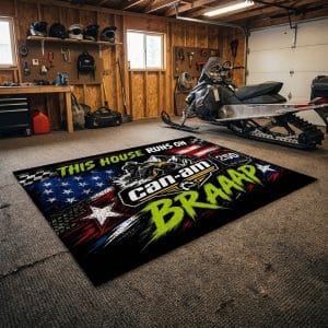 Custom name Can am Braap Rug – Can-Am Snowmobile Racing USA 250th Anniversary Brands for motocross girls and dirt bike riders - Brands view 2