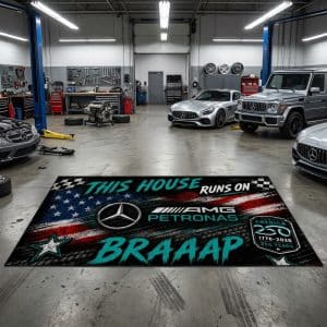 Custom name F1 Braap Rug -Mercedes-AMG Petronas USA 250th Anniversary Brands for motocross girls and dirt bike riders - Brands view 3