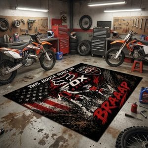 Custom name AMA Motocross Rug -Father and Son – USA 250th Anniversary Brands for motocross girls and dirt bike riders - Brands view 3