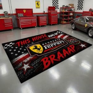 Custom name F1 F1 Rug -Scuderia Ferrari – USA 250th Anniversary Brands for motocross girls and dirt bike riders - Brands view 2