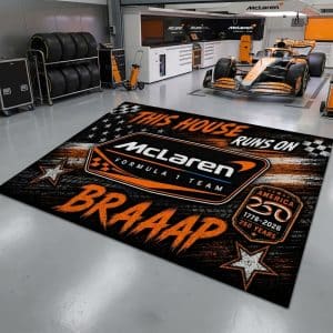 Custom name F1 F1 Rug -McLaren Formula 1 Team – USA 250th Anniversary Brands for motocross girls and dirt bike riders - Brands view 1