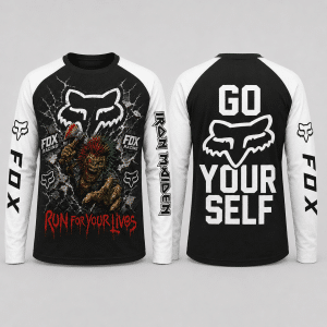 Custom name braapgirls Iron Maiden Fox Racing Apparel X23 Fox Racing for motocross girls and dirt bike riders - Fox Racing view 2