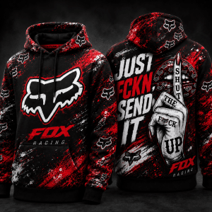 Just Fckn Send It Fox Racing Red Hoodie X42