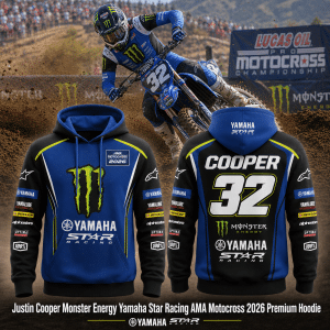 Justin Cooper Monster Energy Yamaha Star Racing AMA Motocross 2026 Premium Hoodie