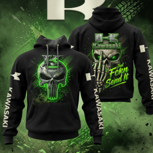 Motocross Hoodie – Fckn Send It – Kawasaki