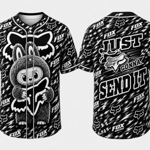 Custom name braapgirls Labubu Fox Racing Just Gonna Send It X21 Fox Racing for motocross girls and dirt bike riders - Fox Racing view 1