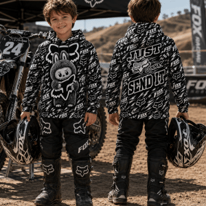 Custom name braapgirls Labubu Fox Racing Just Gonna Send It X21 Fox Racing for motocross girls and dirt bike riders - Fox Racing view 3
