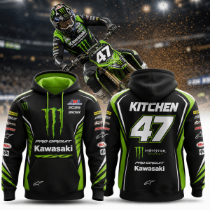 Levi Kitchen Monster Energy Pro Circuit Kawasaki 250SX AMA Supercross 2026 Premium Hoodie