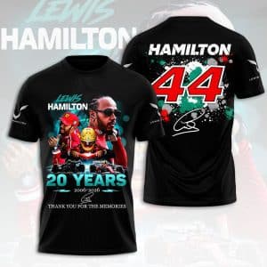 Lewis Hamilton 20 Years 3D Apparel