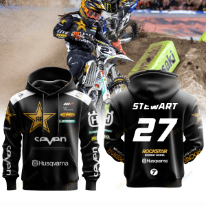 Malcolm Stewart Rockstar Energy Husqvarna AMA Supercross 2026 Premium Hoodie