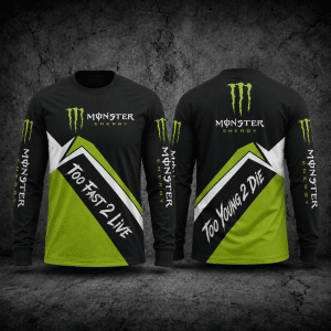 Custom name braapgirls Monster Enegry 3D Apparel X24 Hoodies for motocross girls and dirt bike riders - Hoodies view 2