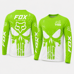 Custom name braapgirls Fox Racing Punisher Skull Purple Hoodie X34 Fox Racing for motocross girls and dirt bike riders - Fox Racing view 3