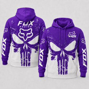 Fox Racing Punisher Skull Purple Hoodie X34