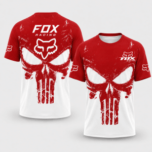 Custom name braapgirls Fox Racing Punisher Skull Green Hoodie X34 Fox Racing for motocross girls and dirt bike riders - Fox Racing view 2