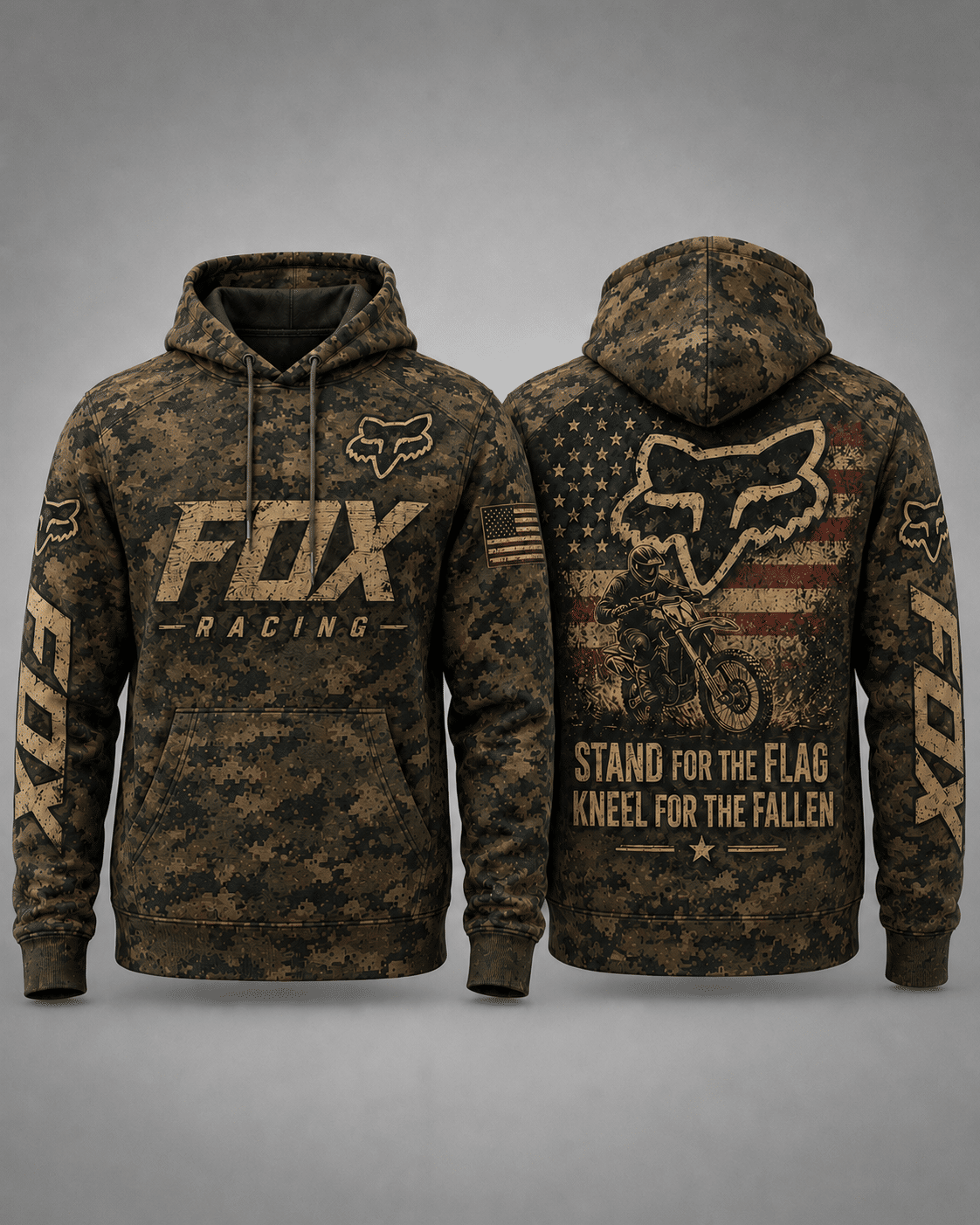 Motocross Racing - Stand For The Flag Fox Racing 3D Apparel - US Army