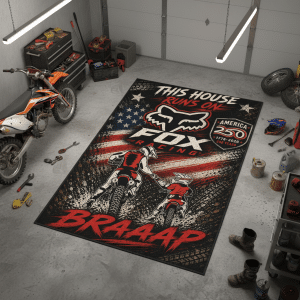 Custom name AMA Motocross Rug -Father and Son – USA 250th Anniversary Brands for motocross girls and dirt bike riders - Brands view 2