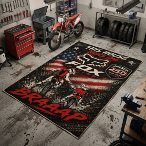 Custom name AMA Motocross Rug -Father and Son – USA 250th Anniversary Brands for motocross girls and dirt bike riders - Brands view 1