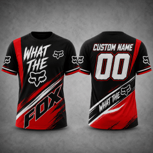 Custom name braapgirls Motocross – What The Fox – 3D Apparel X15 Fox Racing for motocross girls and dirt bike riders - Fox Racing view 1