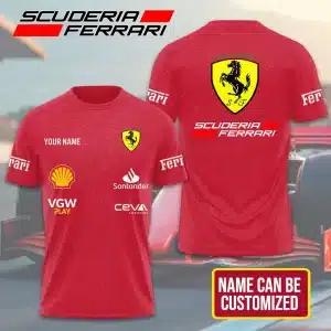 Custom name braapgirls Personalized Scuderia Ferrari 3D Apparel F1 for motocross girls and dirt bike riders