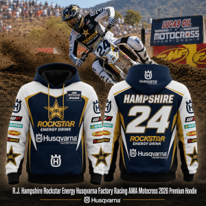 R.J. Hampshire Rockstar Energy Husqvarna Factory Racing AMA Motocross 2026 Premium Hoodie