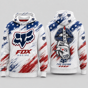 Shut The Fxck Up – Fox Racing USA Flag Hoodie X46