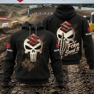 Motocross Hoodie – Fckn Send It – Suzuki