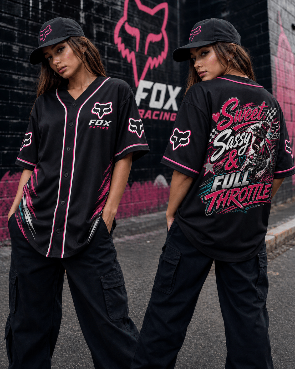 Sweet, Sassy & Full Throttle - Braapgirls 3D Apparel - Black