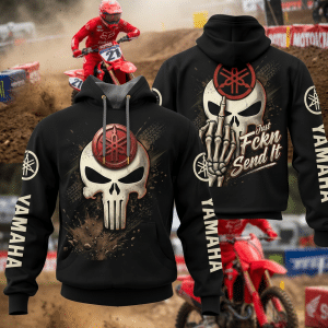 Motocross Hoodie – Fckn Send It –  Yamaha Red