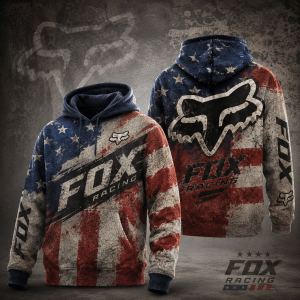 Fox Racing American Flag Hoodie 250 Years of Freedom – Patriotic Motocross Hoodie for Men & Women X79