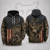 Fox Racing Hoodie – Patriotic American Flag Motocross Pullover X109